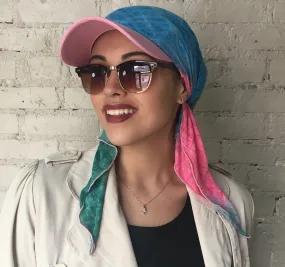 Pink Blue Green Sun Visor Hat To Conceal Hair. Head Scarf Modern Hijab Baseball Cap To Cover Your Hair