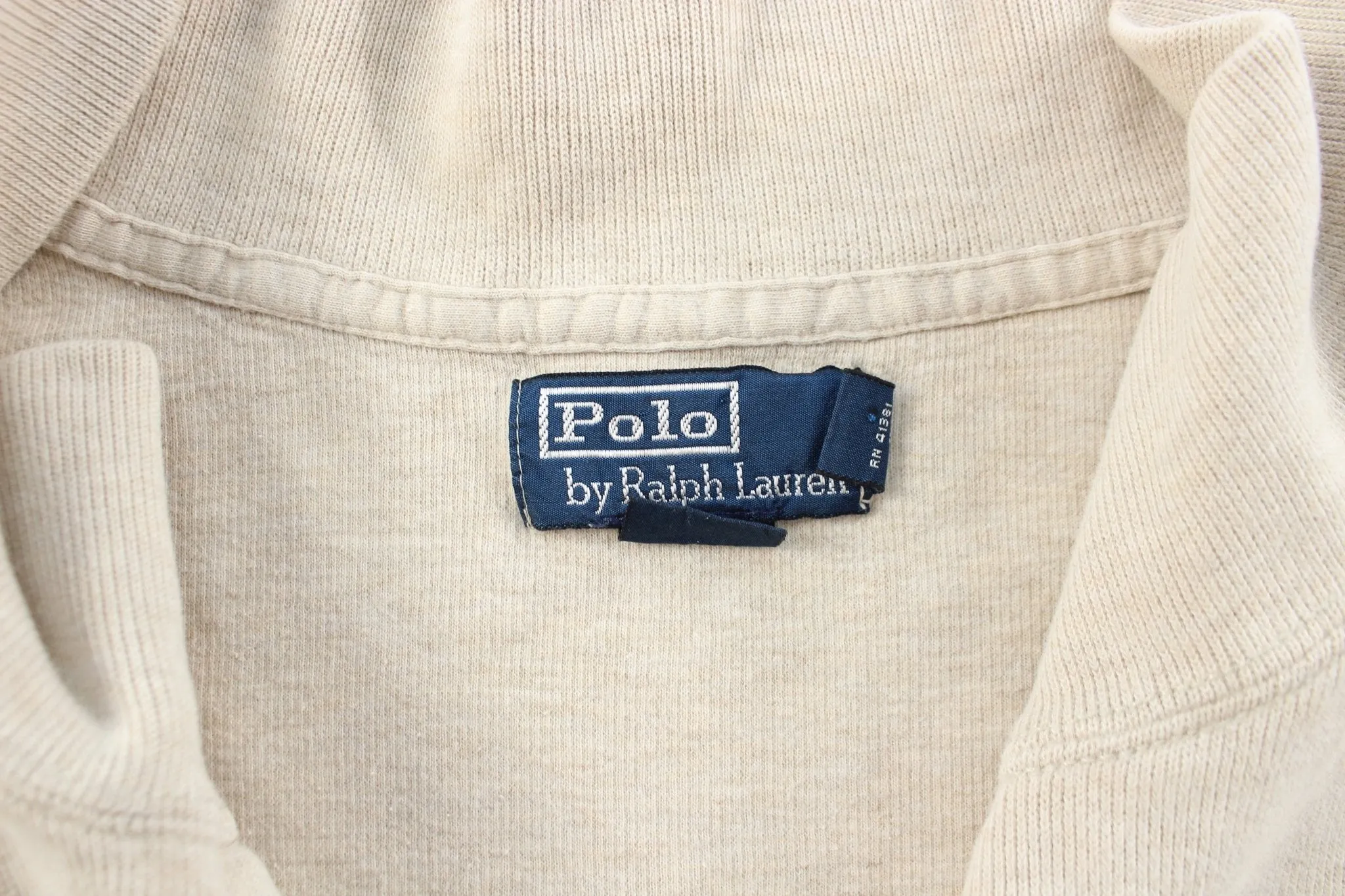 Polo by Ralph Lauren Embroidered Logo Beige Sweater