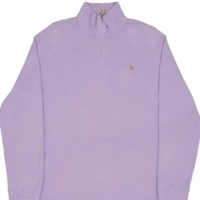 POLO RALPH LAUREN MAUVE QUARTER 1/4 ZIP SWEATER SIZE 2XL