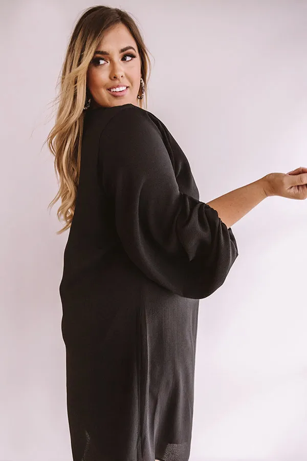 Primed To Party Shift Dress In Black  Curves