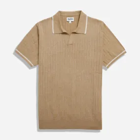 Ribbed Sweater Camel Polo