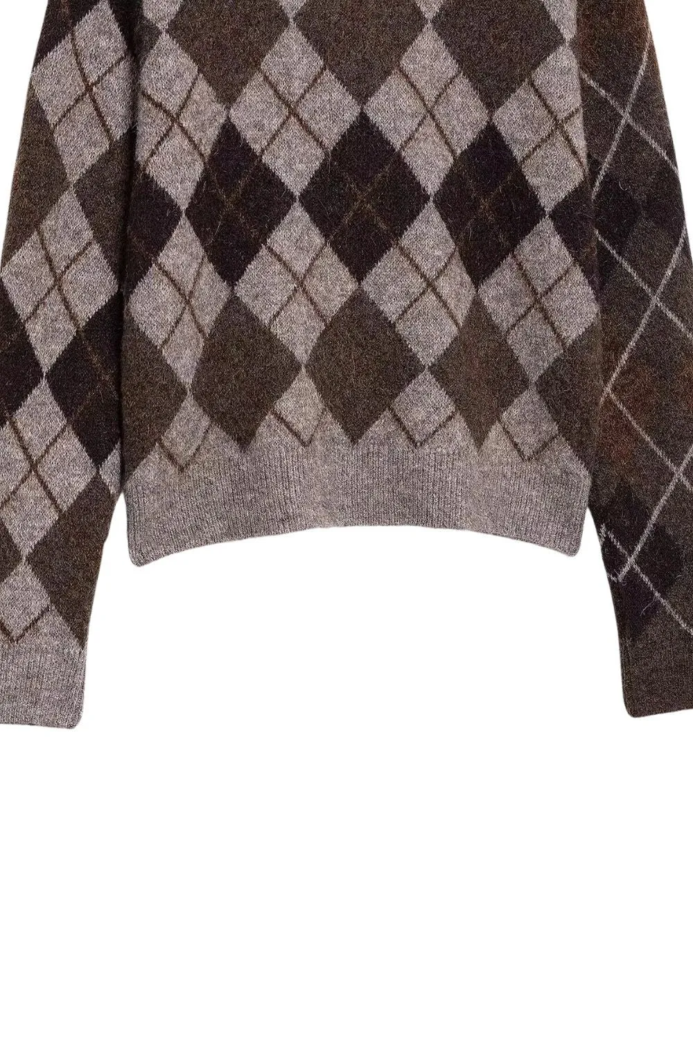 'Rita' Diamond-Pattern Knitted Sweater