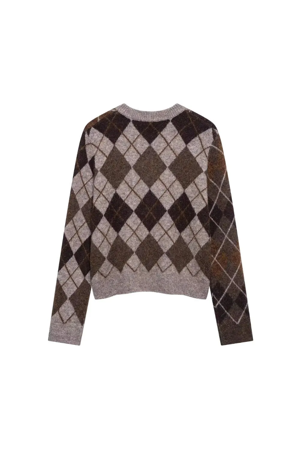 'Rita' Diamond-Pattern Knitted Sweater