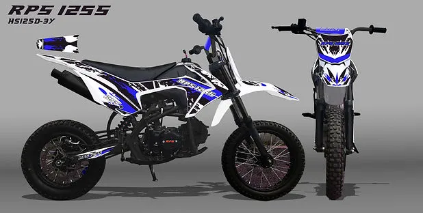 RPS125S Off Road Dirt Bike, Manual Trans, 14" front Tire 32" seat Height, Disk Brakes