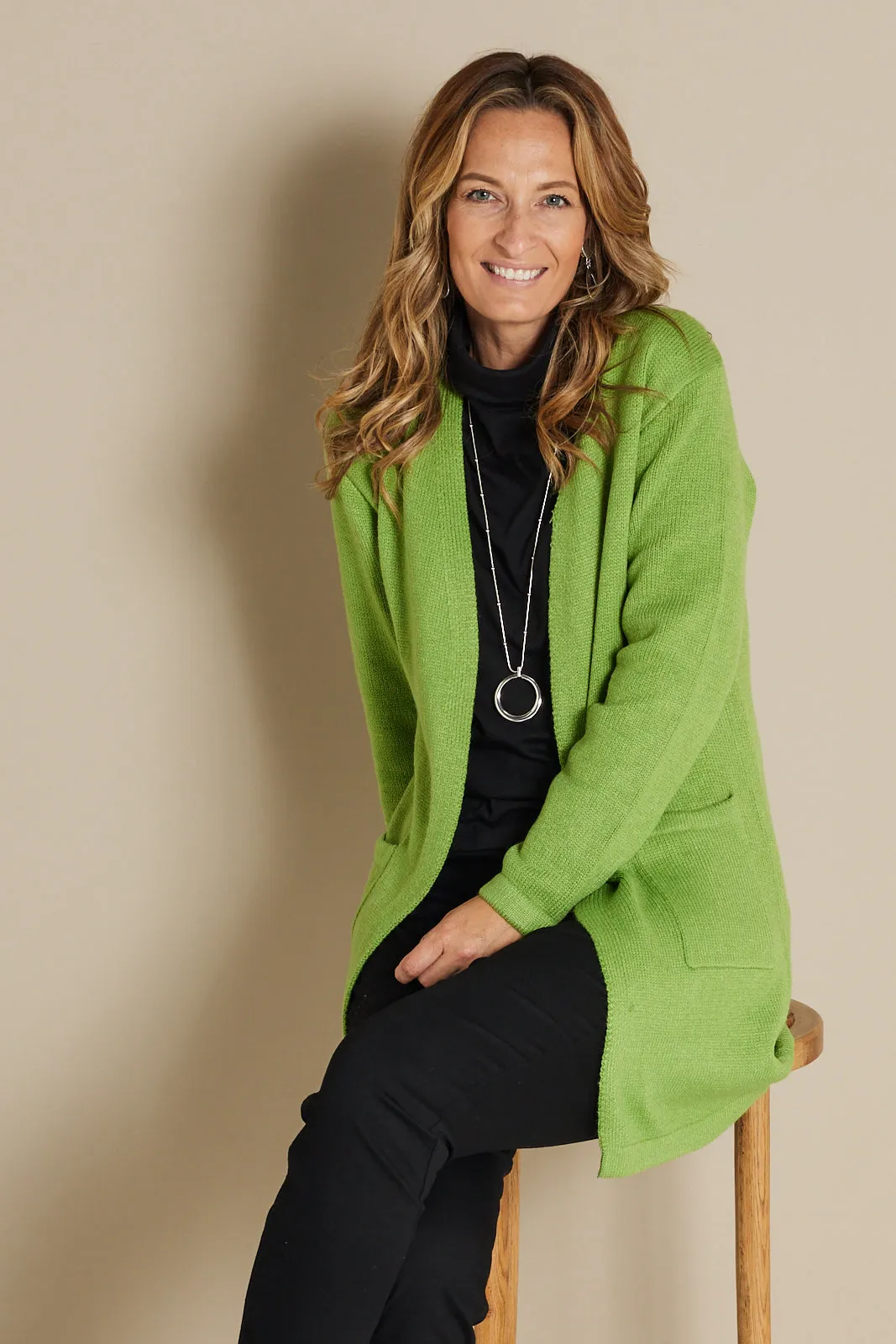 Salima Knit Cardigan - Green