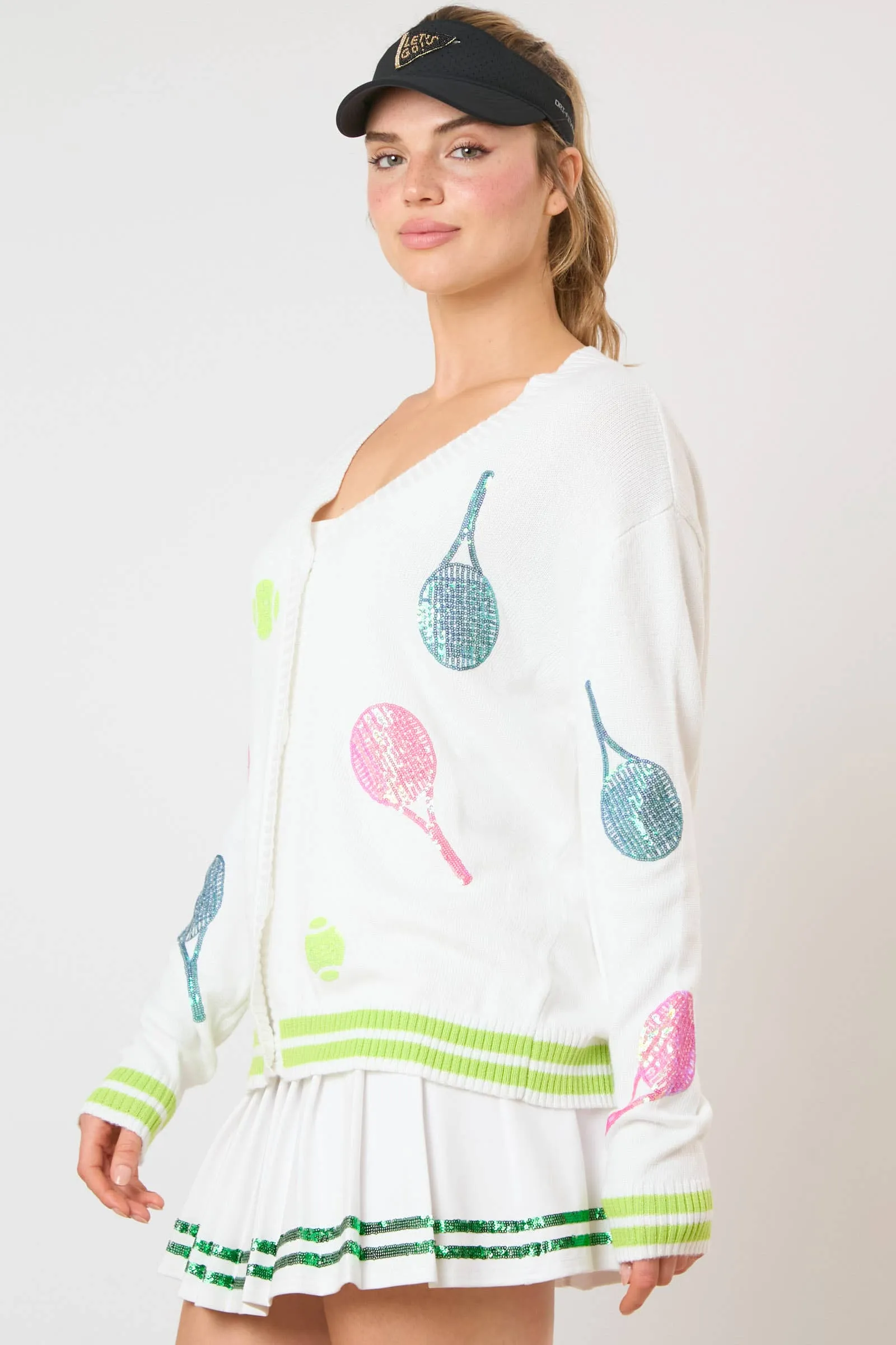 Sequin Racket sweater