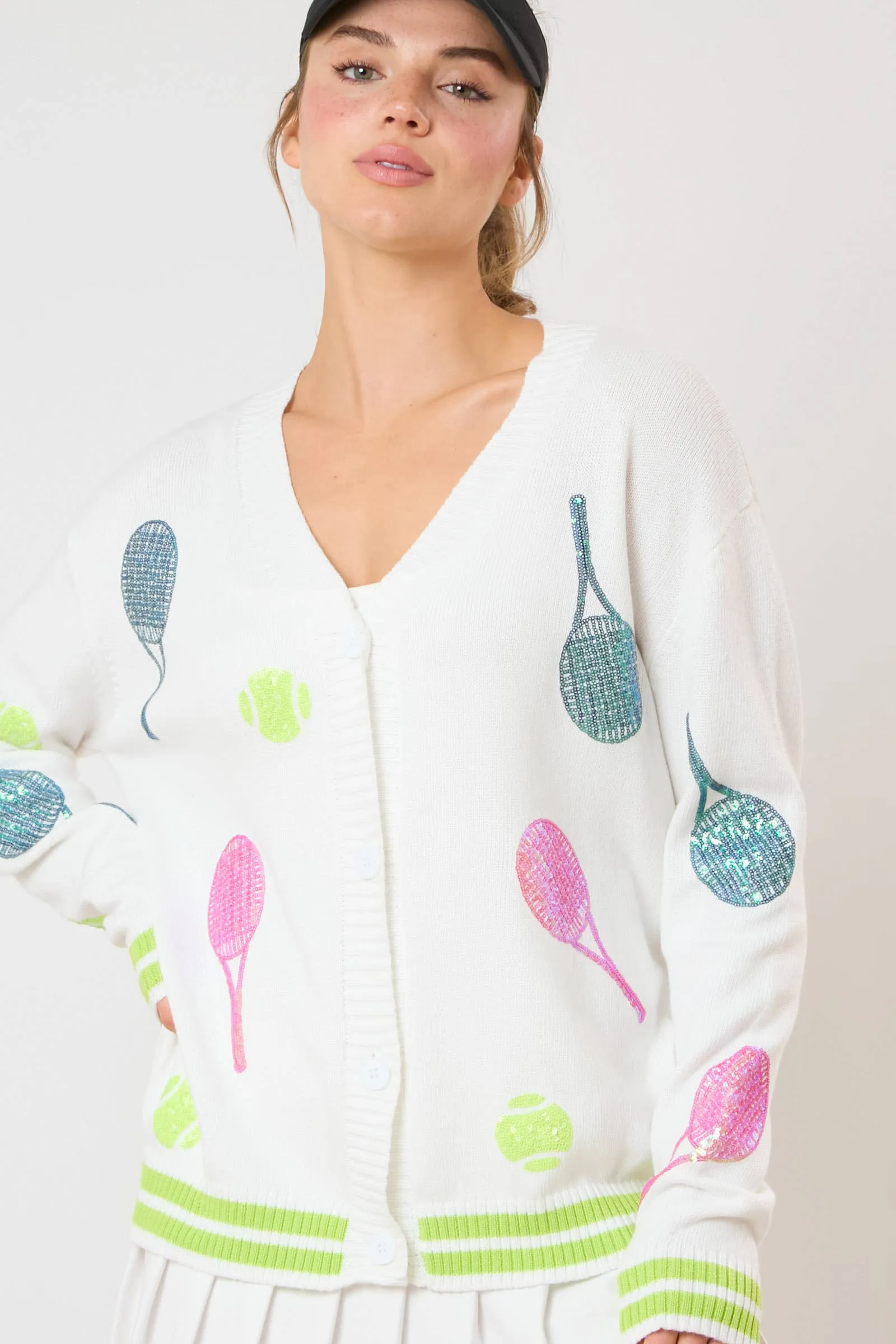 Sequin Racket sweater