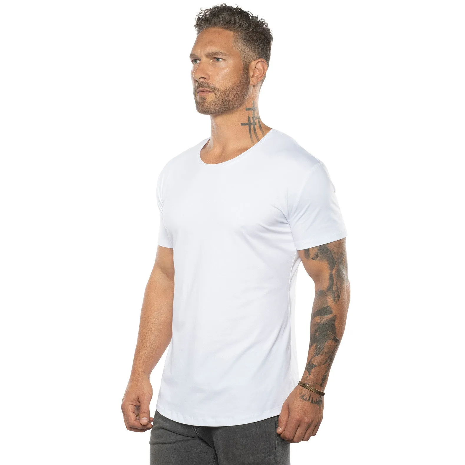 Silas Raw Neck Slim Fit Tee [Restock Est Jan 2025]