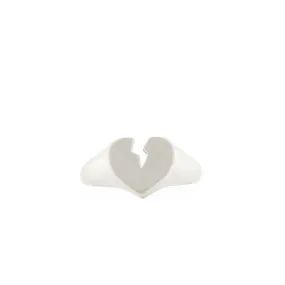 Silver Broken Heart Ring