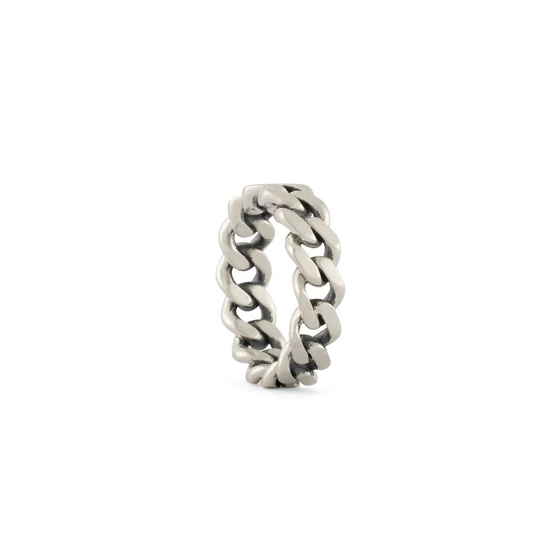 Silver Cuban Link Ring