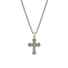 Silver Gothic Cross Necklace