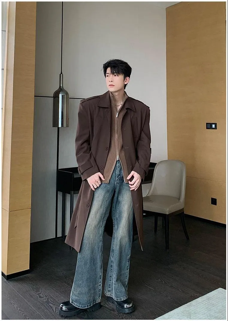 Single-breasted Belted Trench Coat