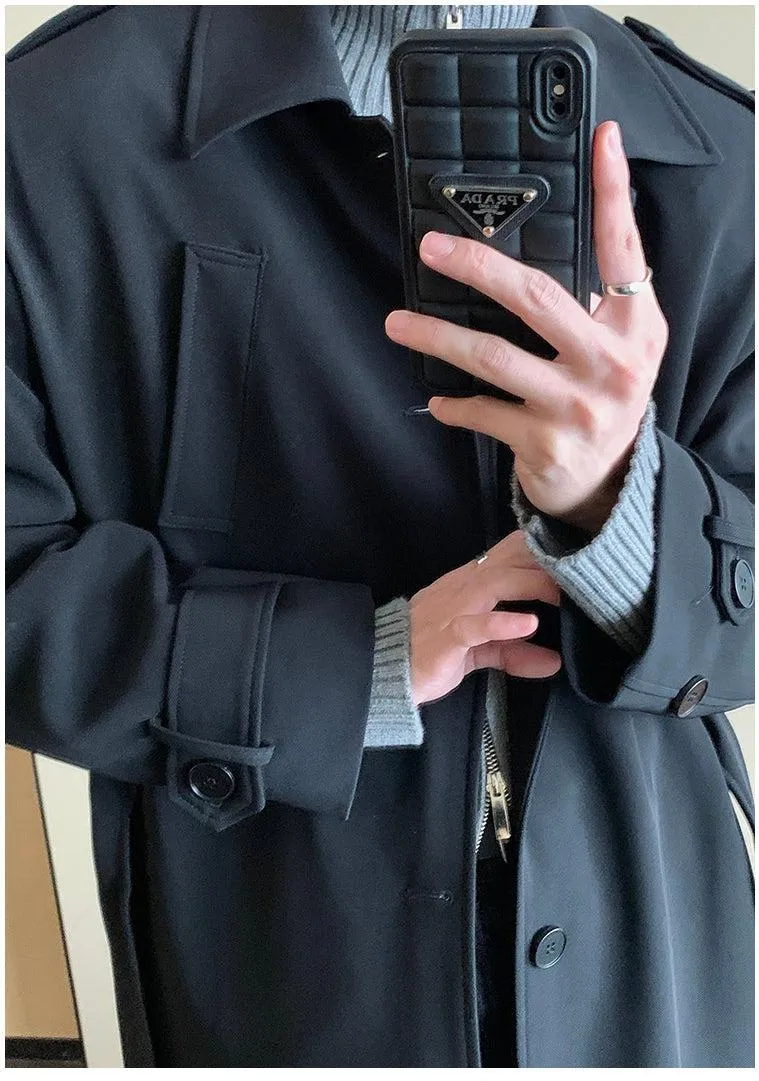 Single-breasted Belted Trench Coat