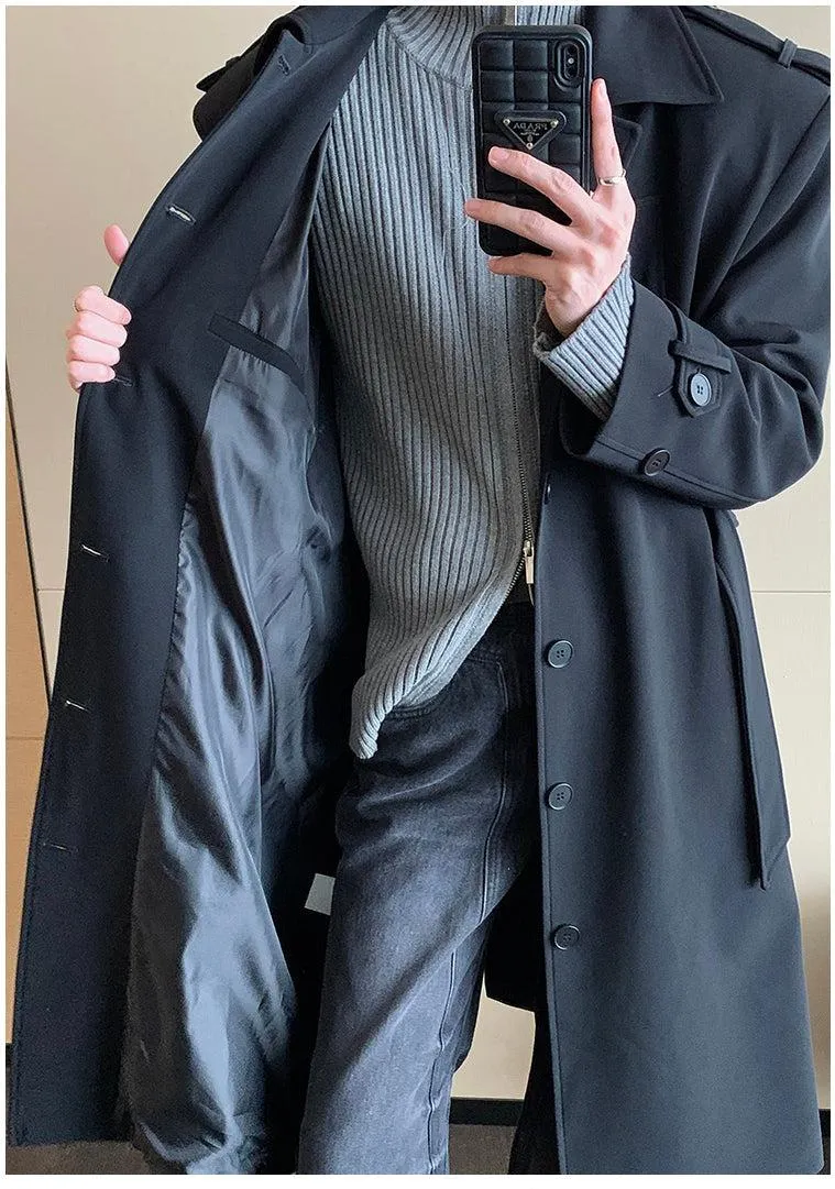 Single-breasted Belted Trench Coat