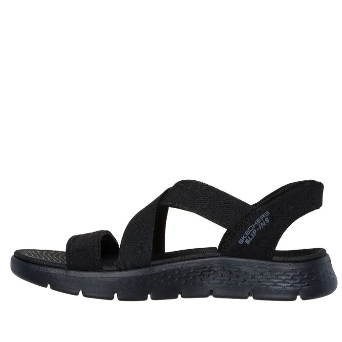 Skechers Womens Slip Ins Sandals Go Walk Flex Glimmer Black