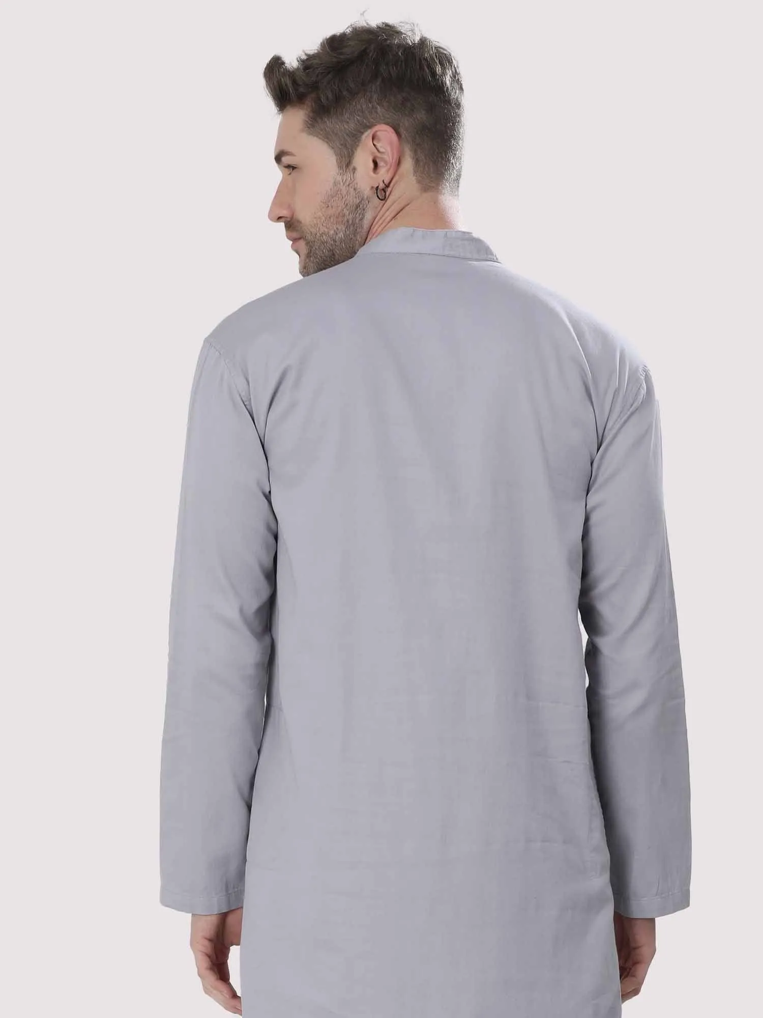 Slate Grey Solid Kurta