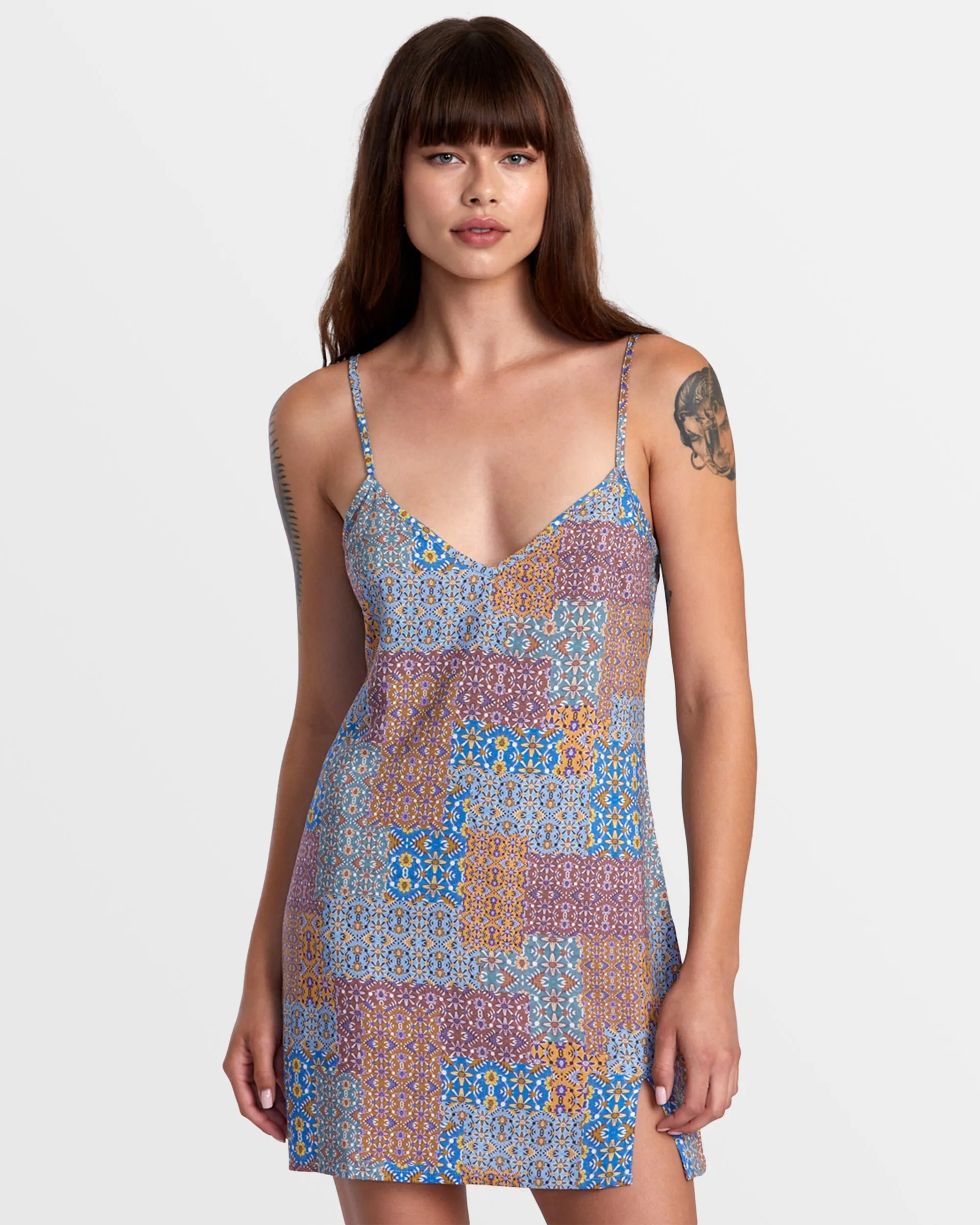 Slip Up Mini Dress - Federal Blue