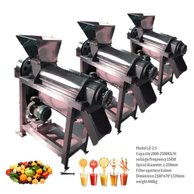 Stainless Steel Fruits&Vegetable Screw Juice Extractor Spiral Juicing Machine