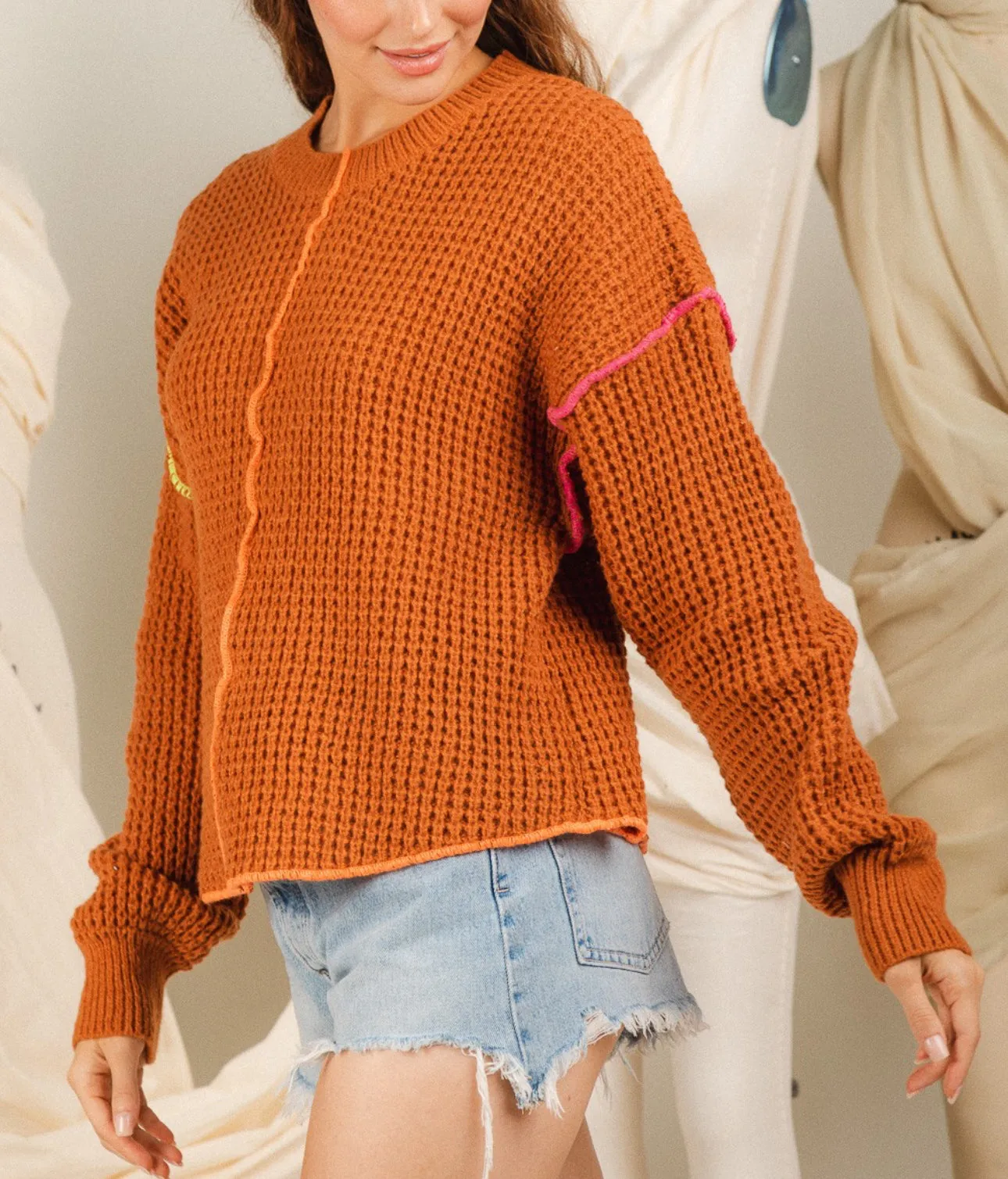 Stitch Detail Casual Sweater