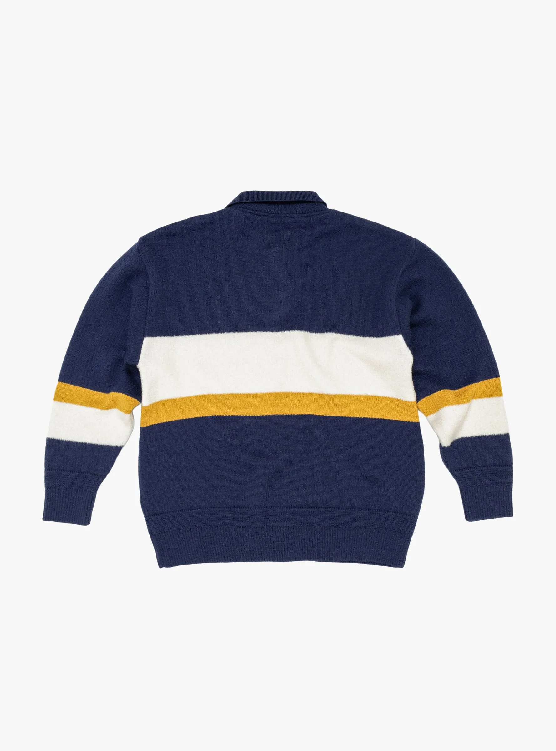 Stripe Polo Sweater Navy