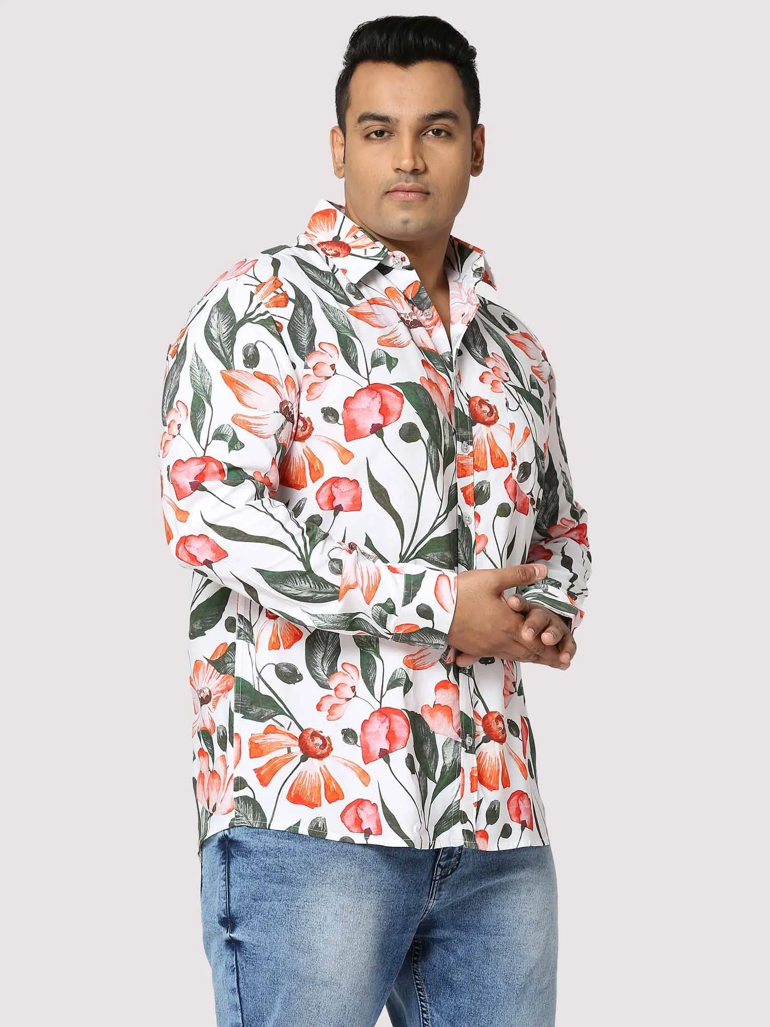 Summer Digital Printed Full Sleeve Men's Plus Size