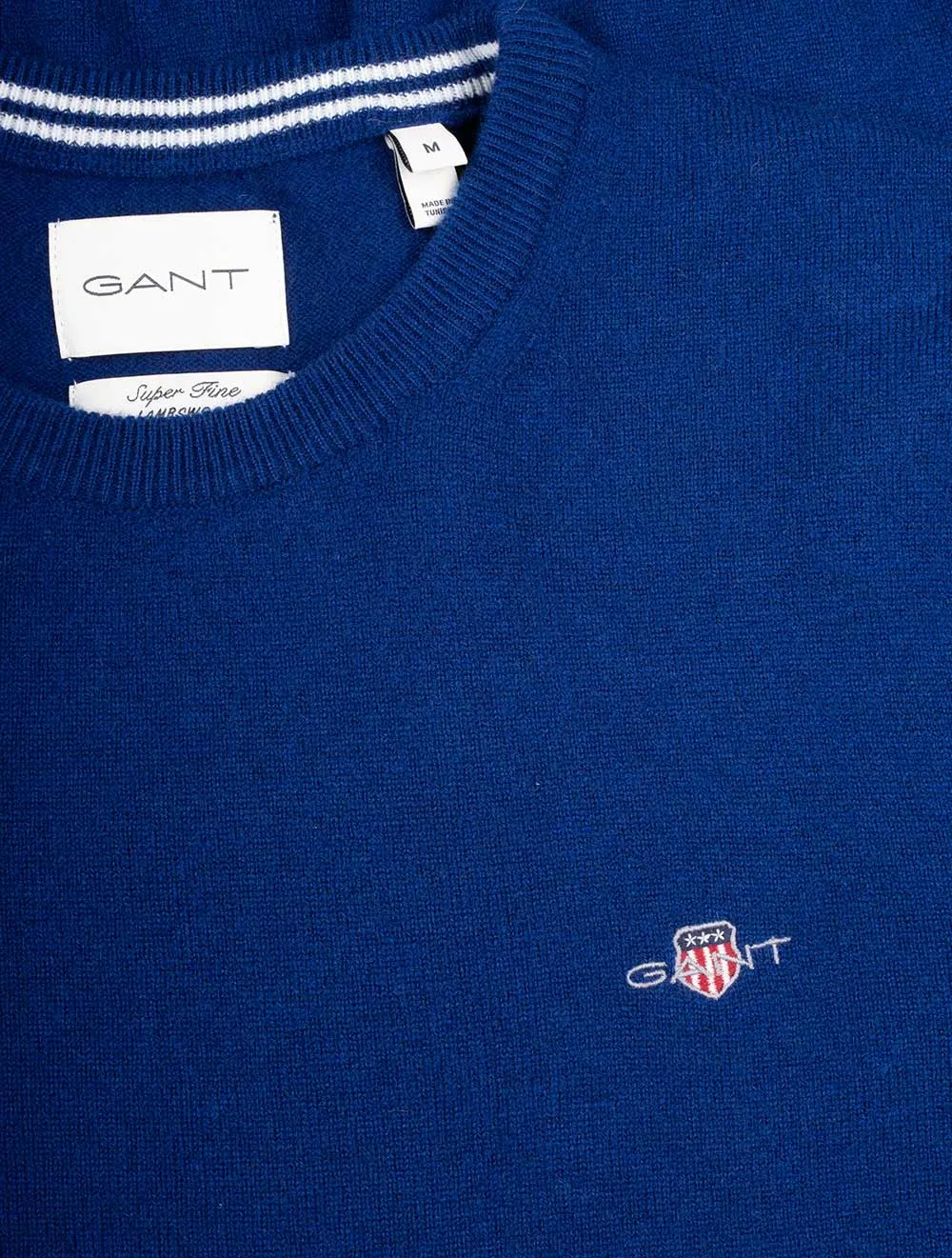 Superfine Lambswool Crew Neck College Blue