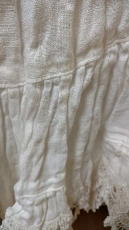 Tessa Slip Linen with Lace Trim