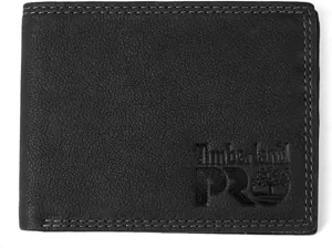 Timberland PRO Men's Slim Leather RFID Bifold Wallet