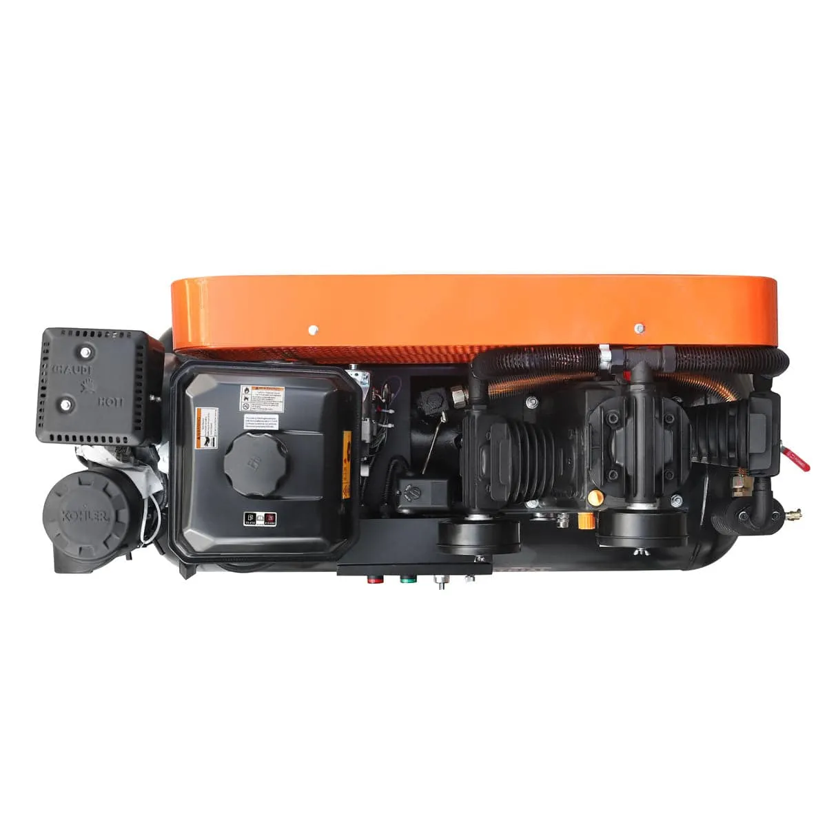 TMG Industrial 60 Gallon 2-Stage Truck Mounted Air Compressor, 14 HP Kohler Command Pro Engine, Horizontal Tank, 18.5 CFM @ 175 PSI, TMG-GAC60