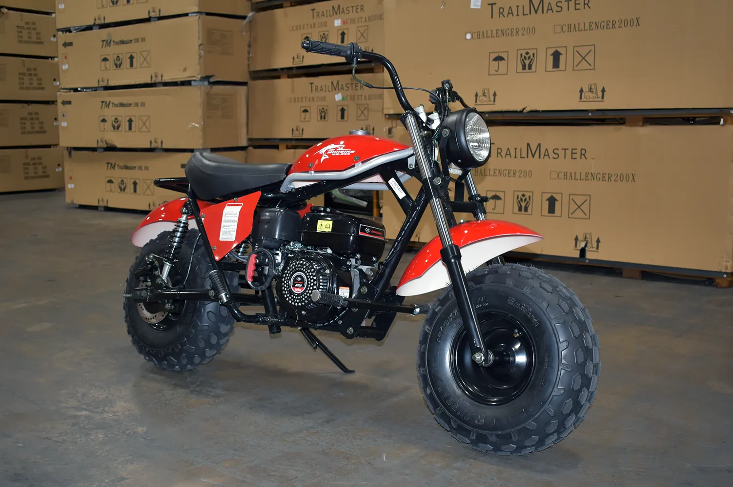 Trailmaster MINI Bike MB200 Front and  Rear Shocks, Torque Converter, Head Light.  OFF ROAD ONLY, NOT STREET LEGAL