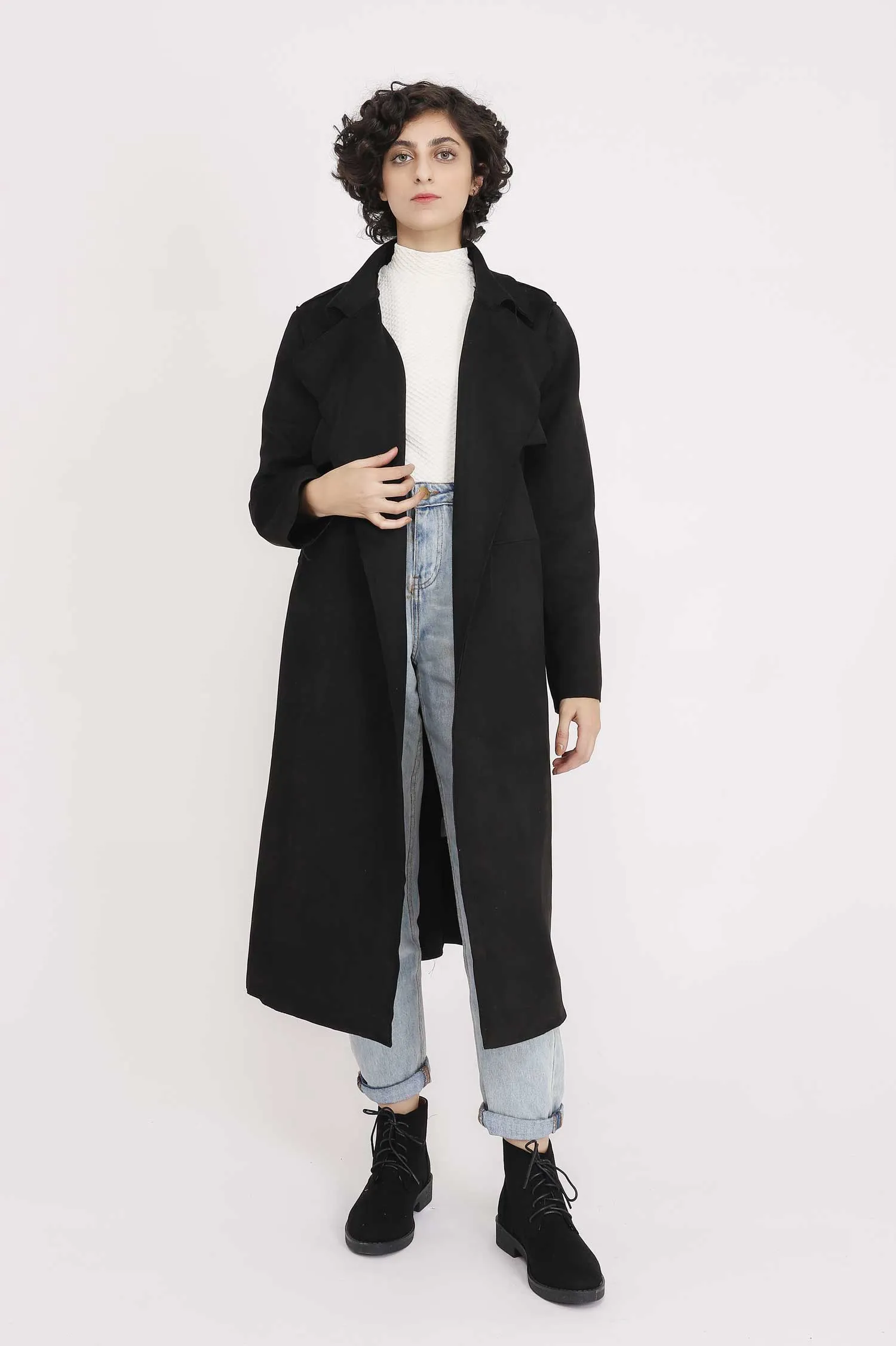 TRENCH COAT-BLACK