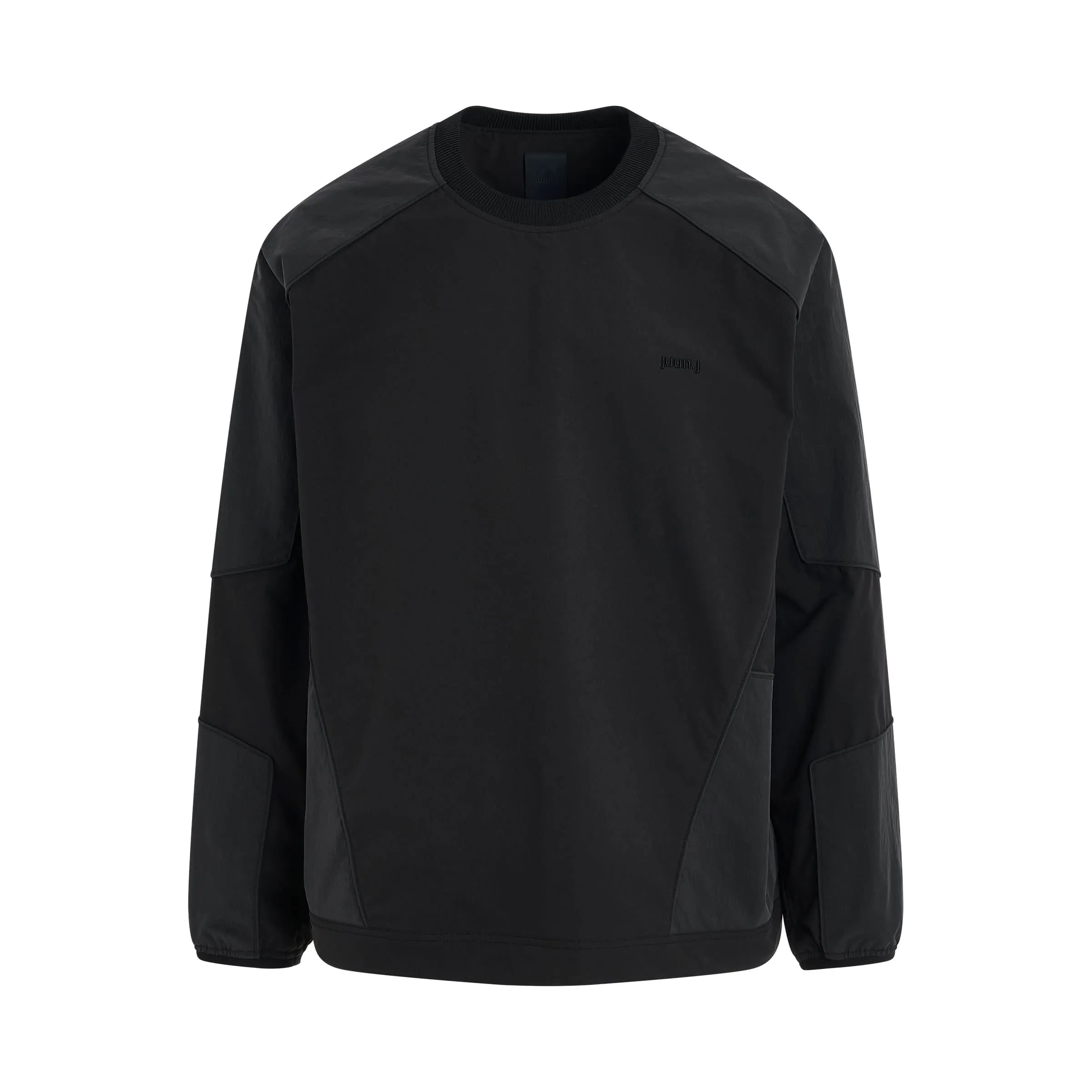 Tricot Piping Racer Sweater in Black