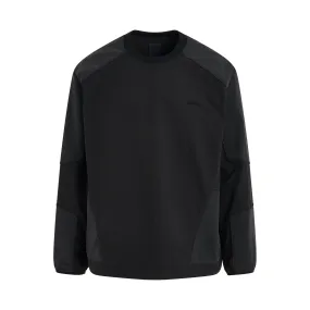 Tricot Piping Racer Sweater in Black