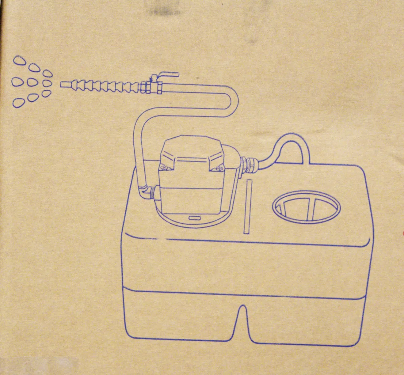 UE-9L General Purpose 1/8 HP Coolant Pump with Tank and Nozzle Assembly, 110V