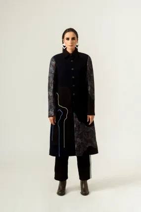 Unisex Agitation Panelled Trench Coat