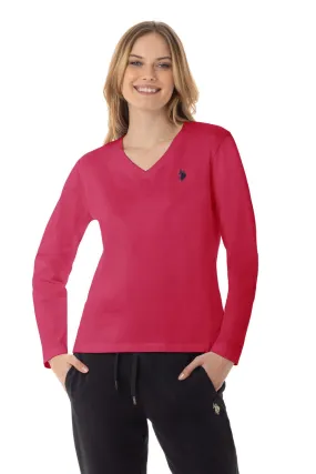 US POLO WOMEN COTTON ICON LOGO SWEATER