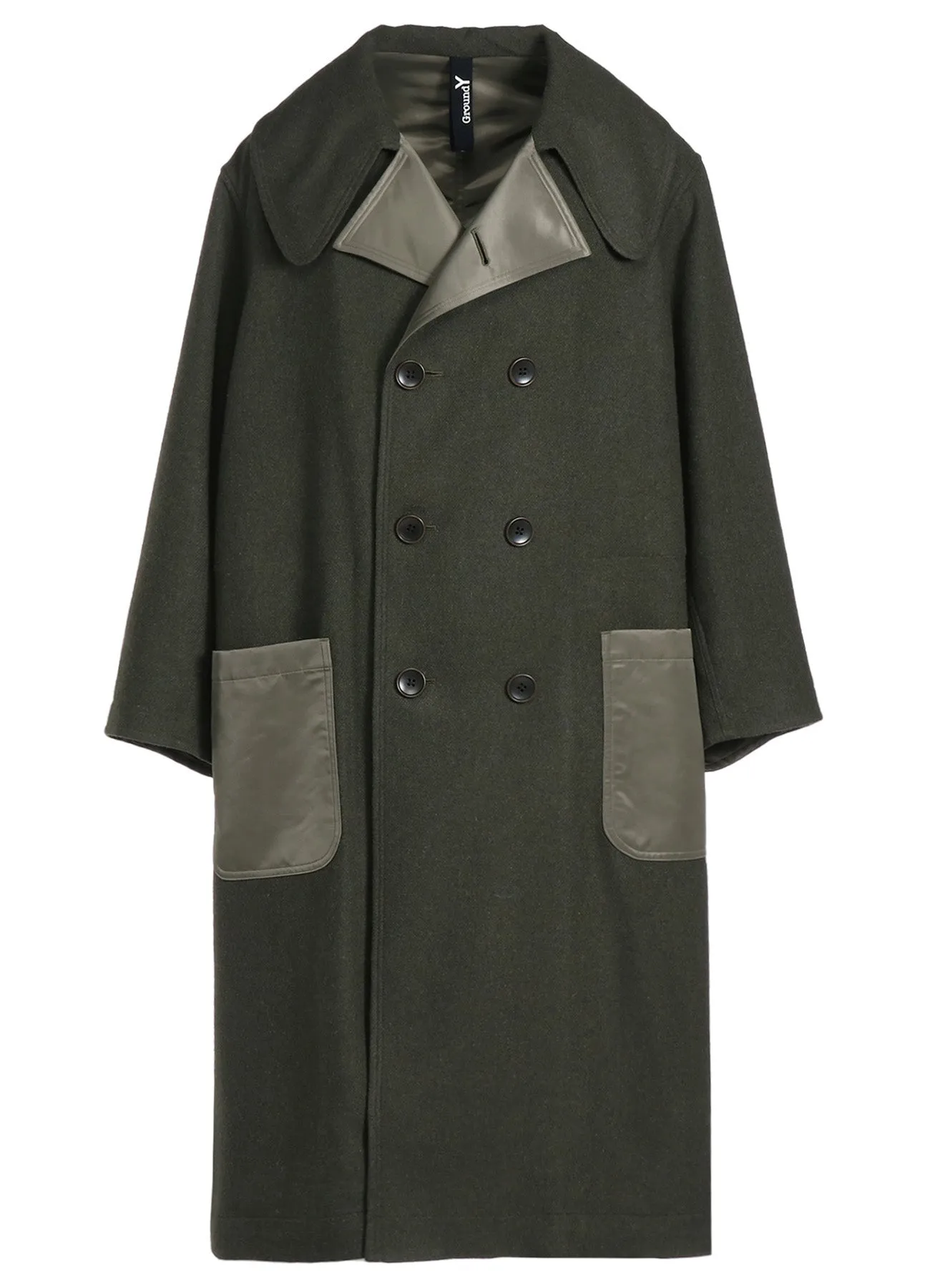 VARIOUS MATERIAL COMBINATION REVERSIBLE TRENCH COAT