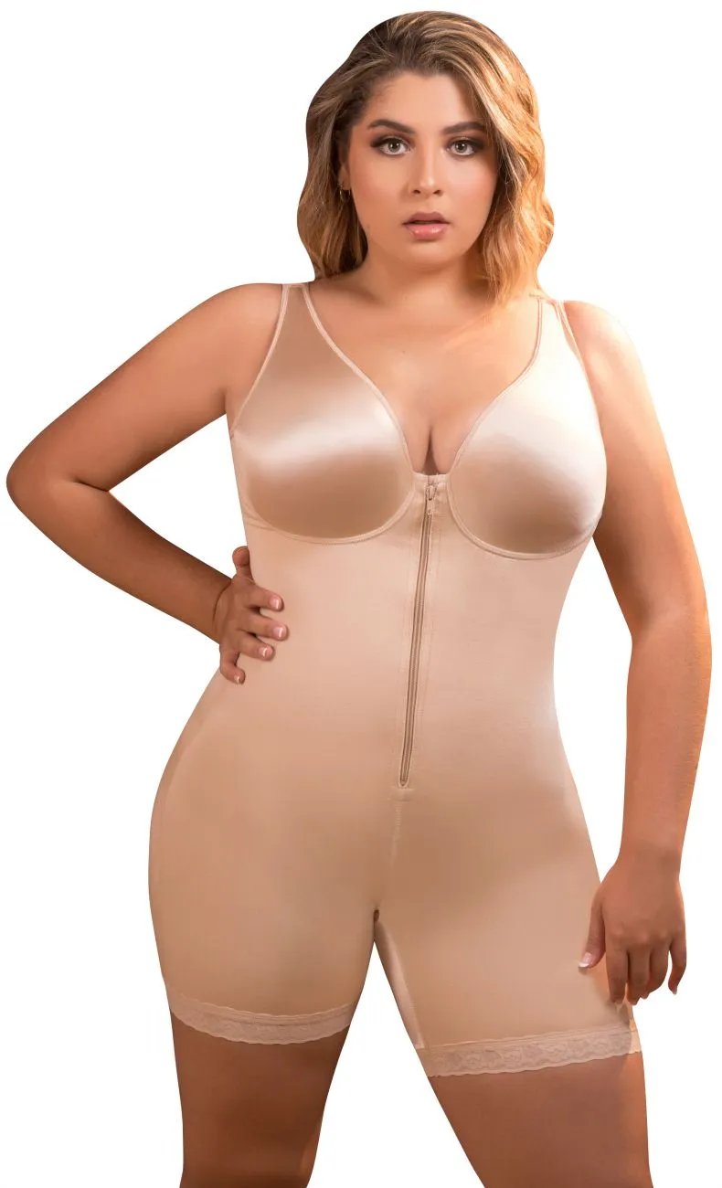 Vedette 944 Celeste Front Zipper Compression Garment.