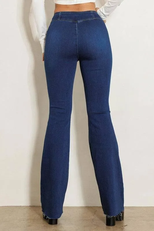 Vibrant M.I.U. High Waisted Flare Jeans