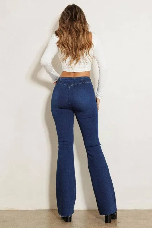 Vibrant M.I.U. High Waisted Flare Jeans