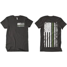 Vintage Flag Green Line Two-Sided T-Shirt