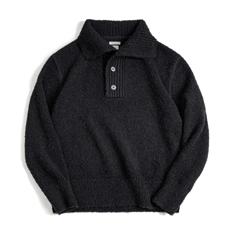 Vintage Polo Knitted Lapel Warm Pullover Sweater