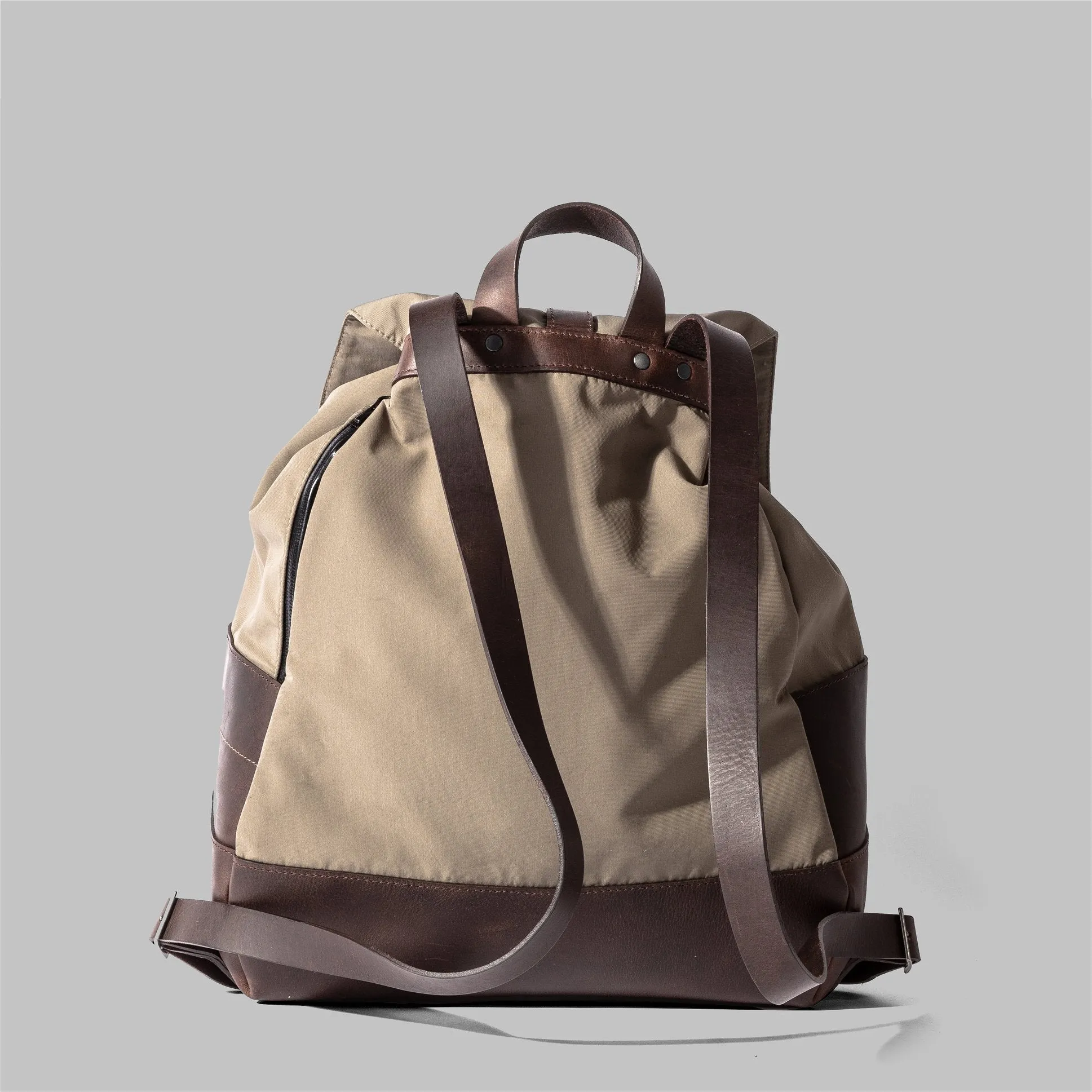 Weston Beige Nylon Rucksack