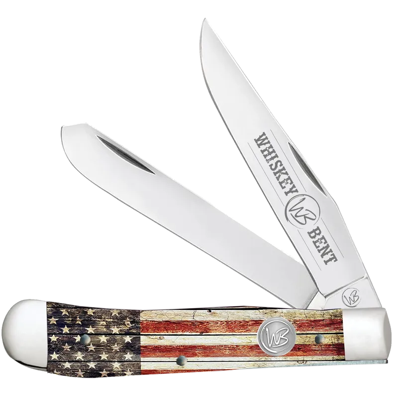 Whiskey Ranch Patriot Trapper Knife - WB11-18