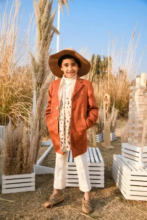 Wolf Whistle- Long Suit Trench Coat For Boys