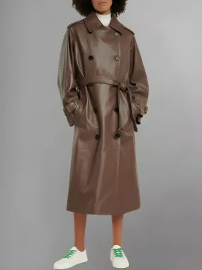 Women's Benzy Leather Trench Coat