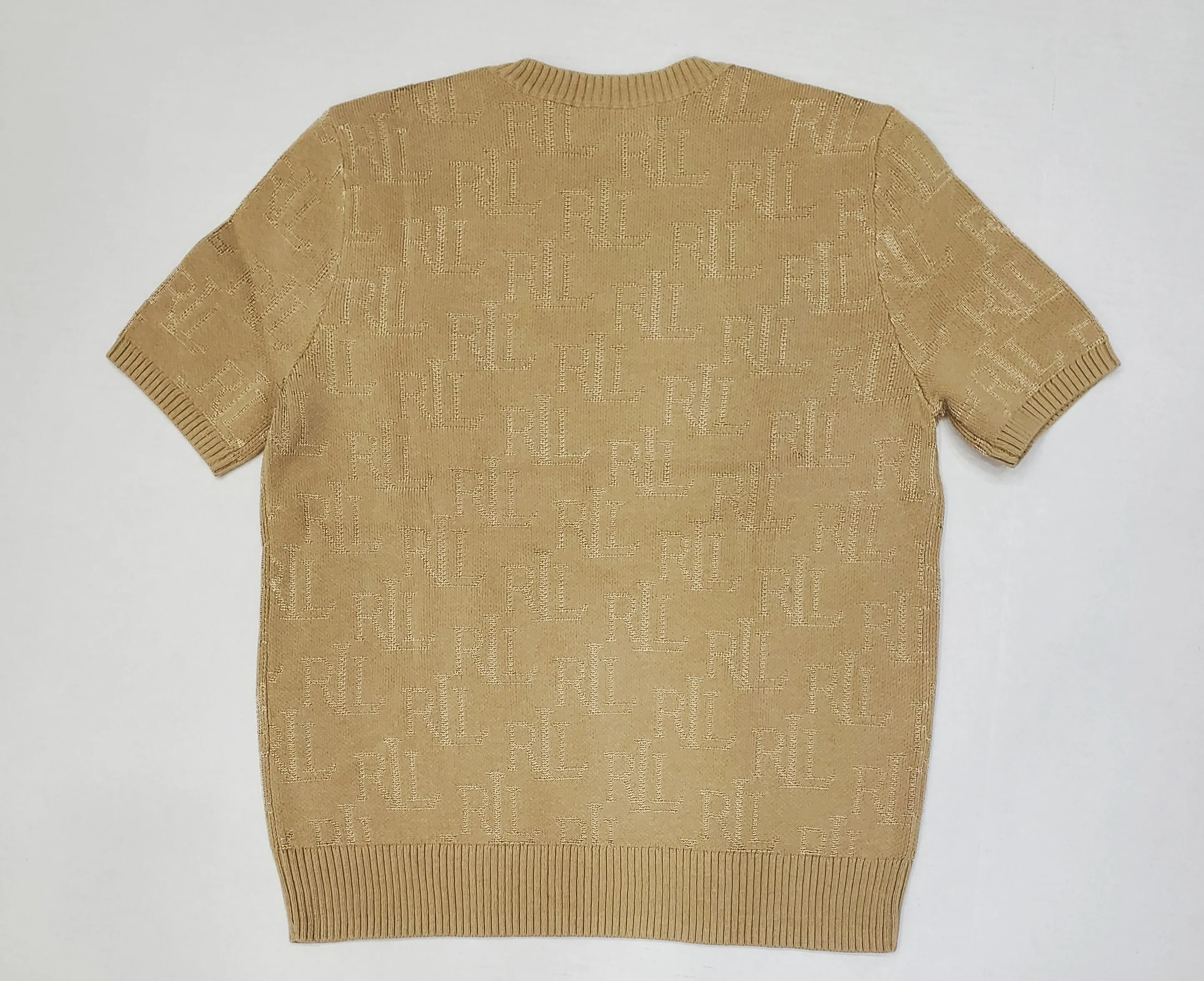 Women's Polo Ralph Lauren Tan S/S Knitted Sweater Shirt