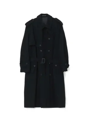 WOOL / NYLON FLANNEL TRENCH COAT