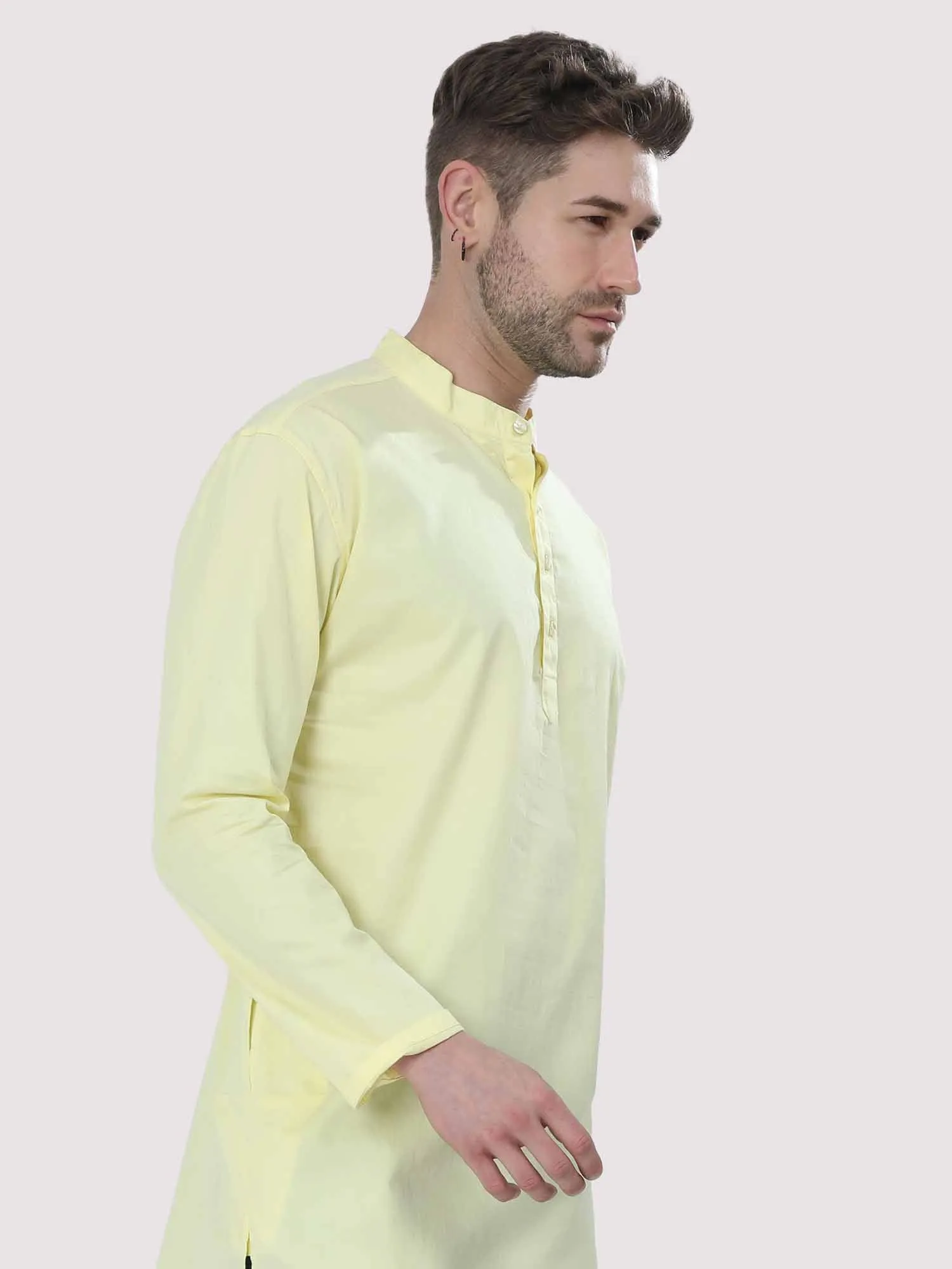 Yellow Solid Kurta