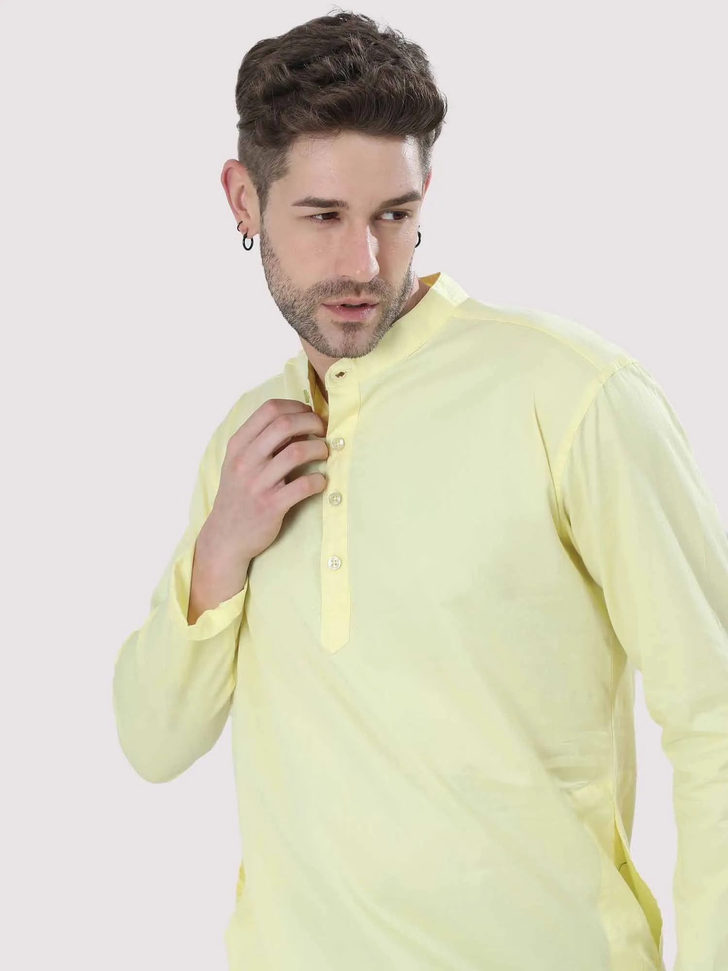 Yellow Solid Kurta